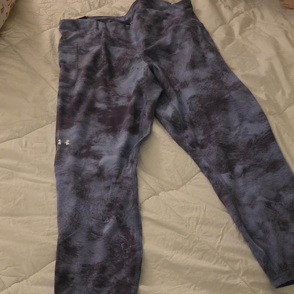 Under Armour Kids' Blue and Gray Patterned Leggings
